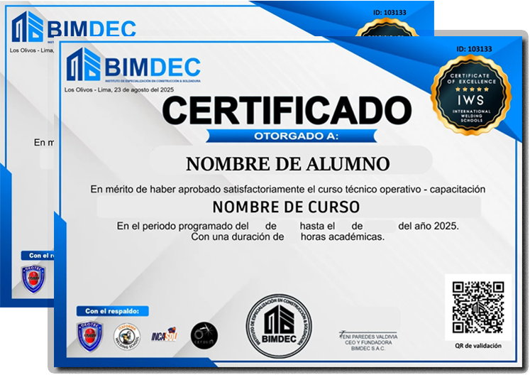 Certificado BIMDEC